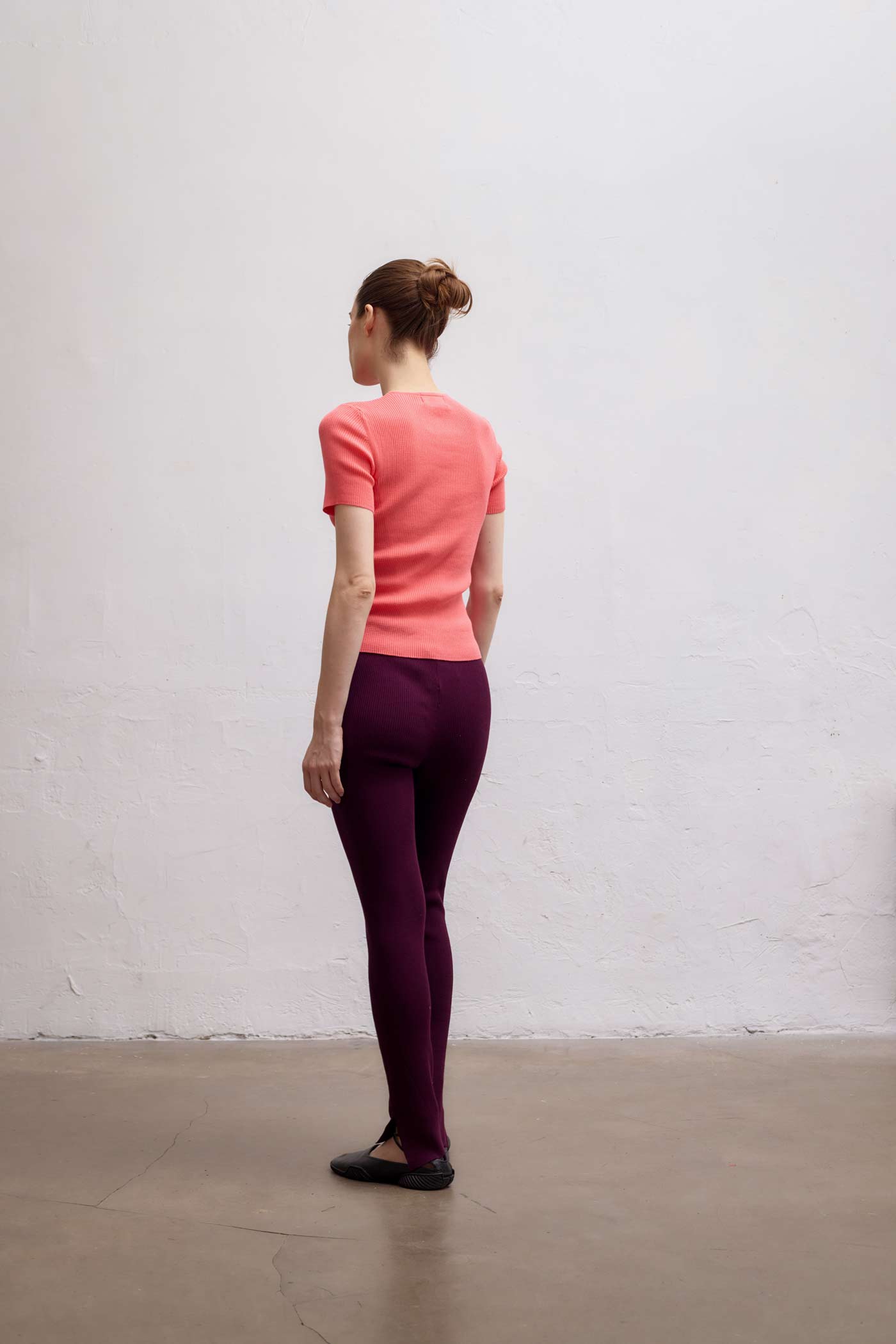 Ivy Rib Pants - Plum