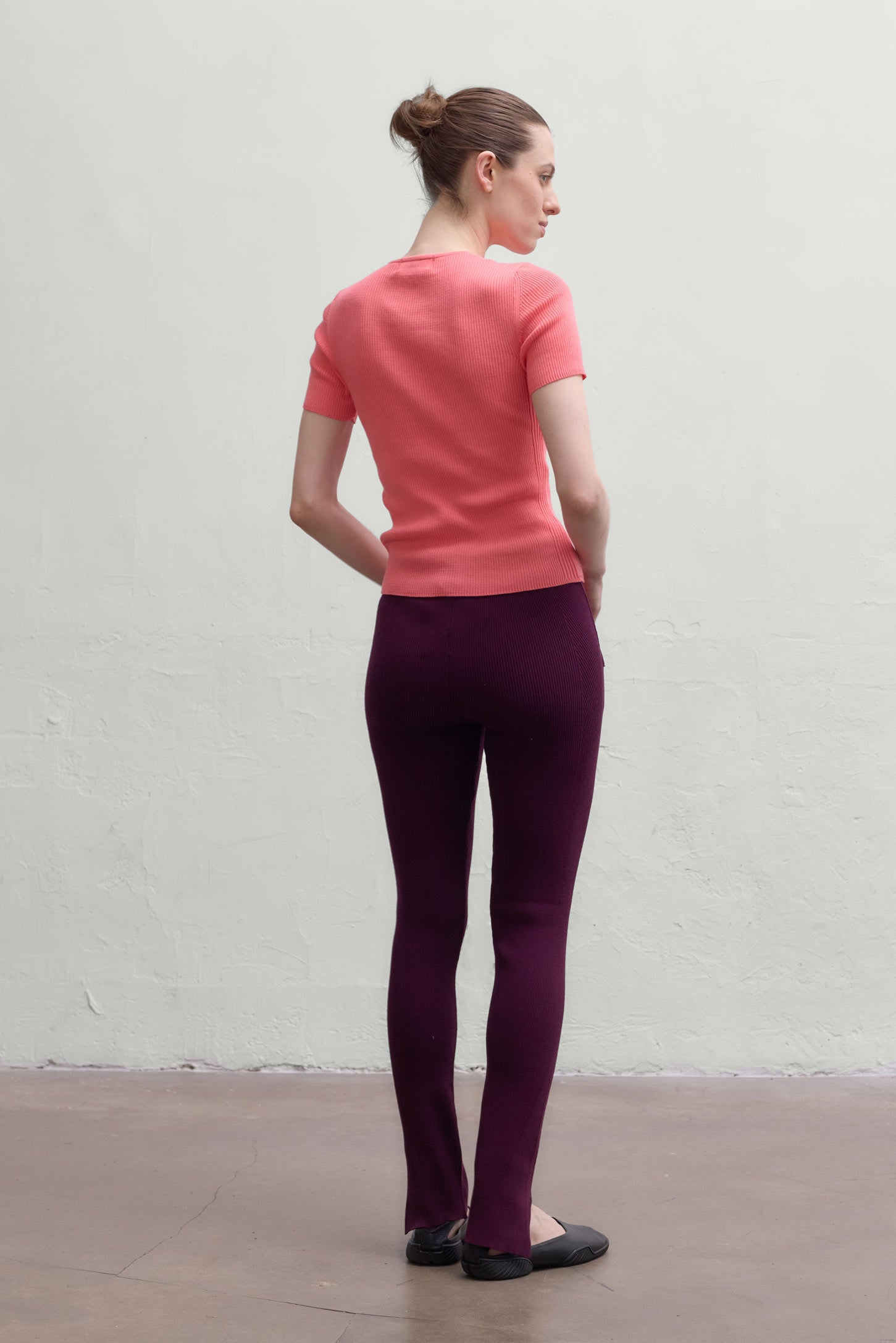 Ribbed Makò T - Coral