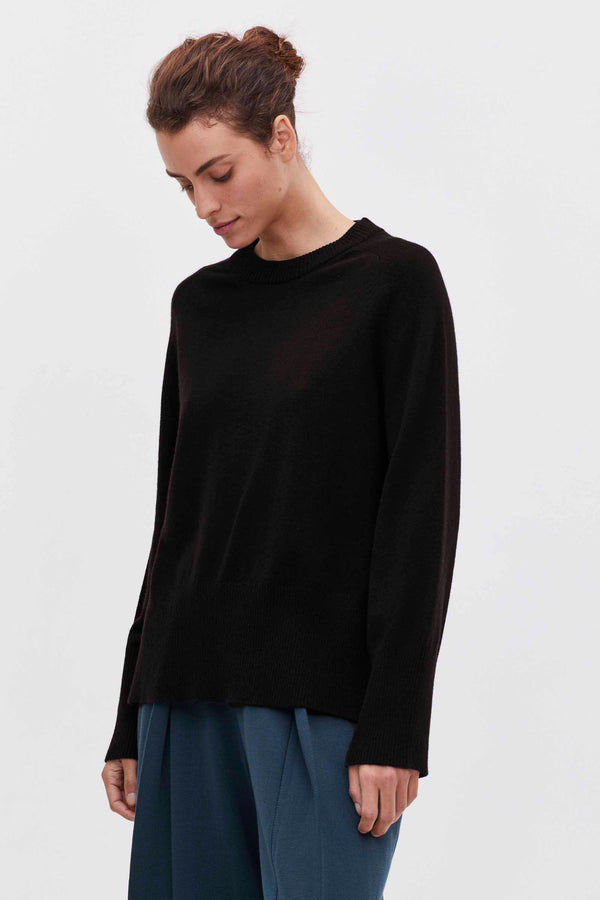 Jordaan Merino Crewneck - Jet Black