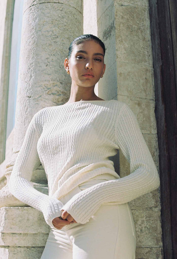Komani Cashmere Sweater - Ivory