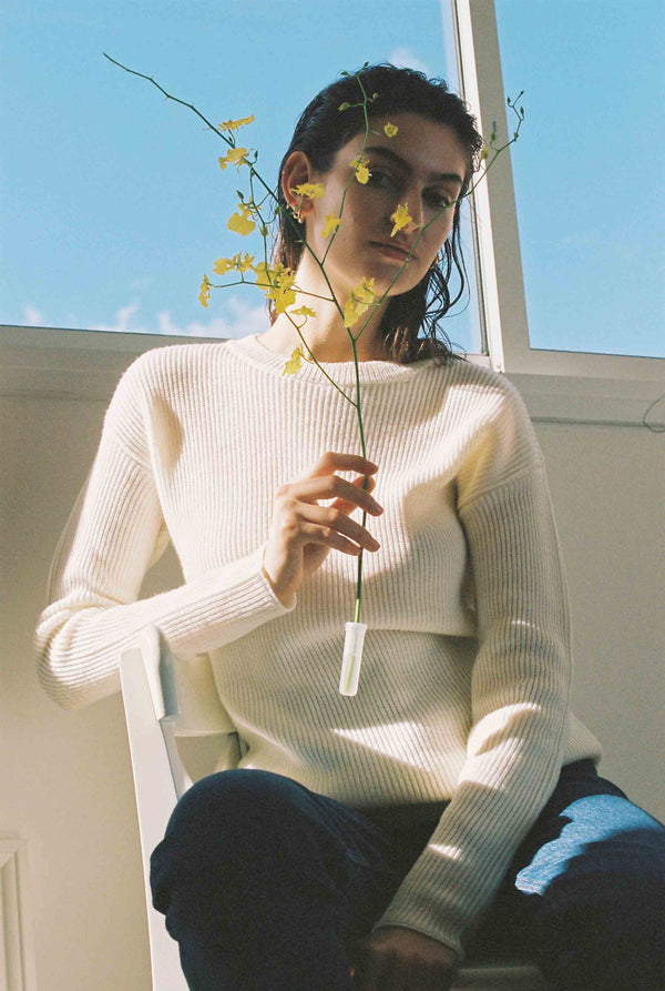 The Fisherman's Rib Sweater - Off White