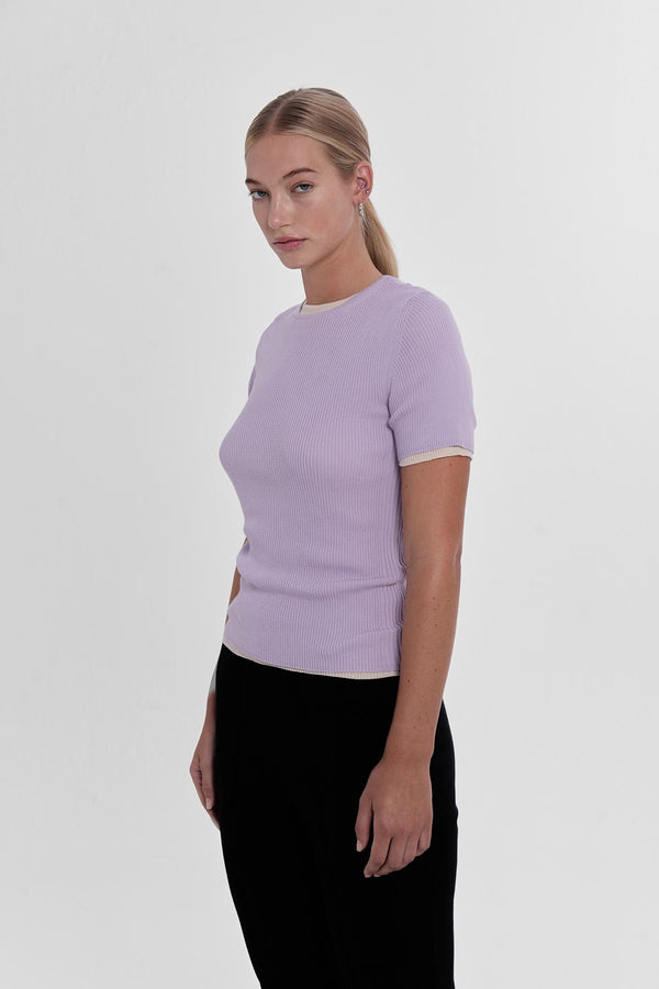 Ribbed Makò T - Lilac