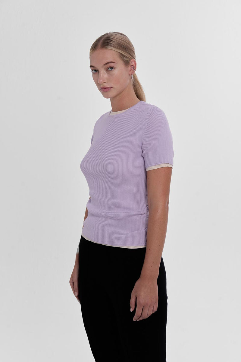 Ribbed Makò T - Lilac