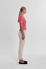 Ribbed Makò T - Coral
