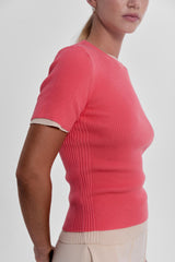 Ribbed Makò T - Coral