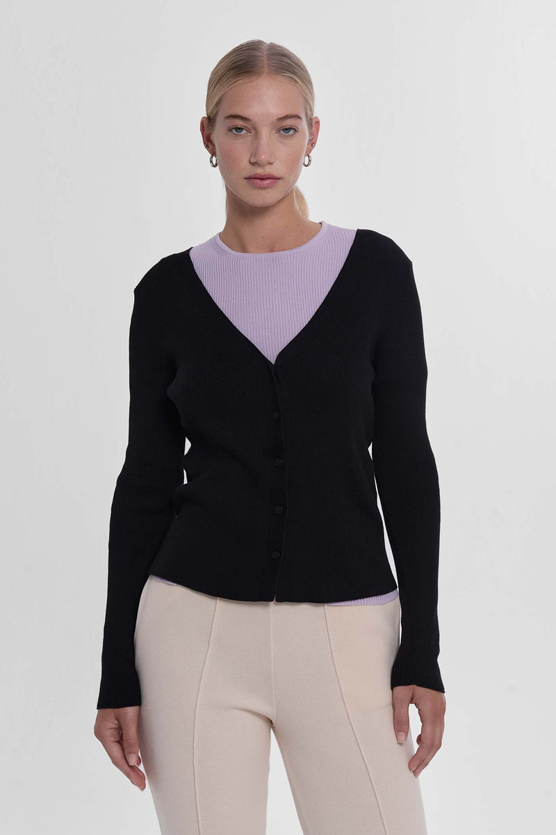 Angles Cardigan - Jet Black