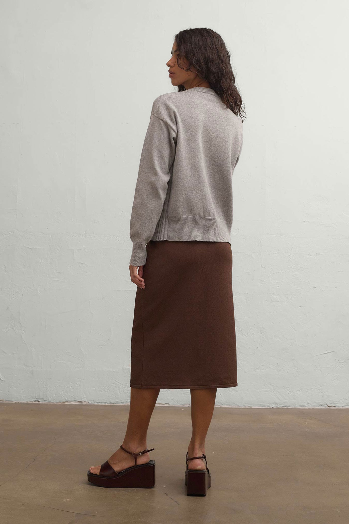 Berlin Cotton-Cashmere Cardigan - Melange Grey