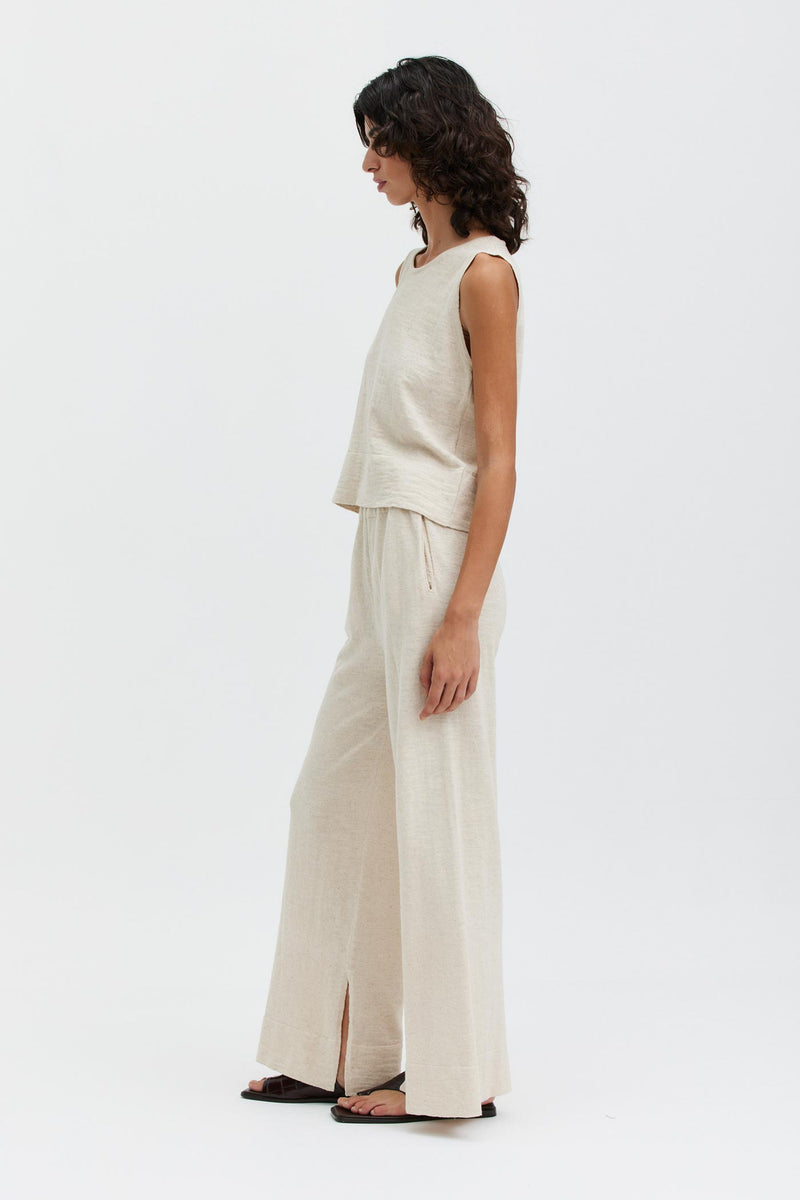 Breezy Linen Pants - Ecru