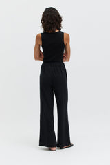 Breezy Linen Pants - Black