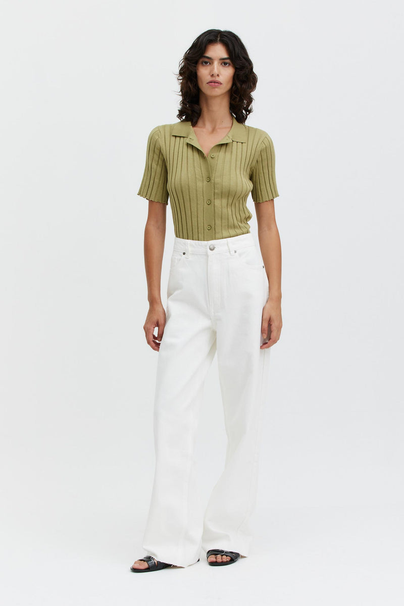 Short Amanzi Shirt - Olive Oil