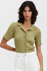 Short Amanzi Shirt - Olive Oil