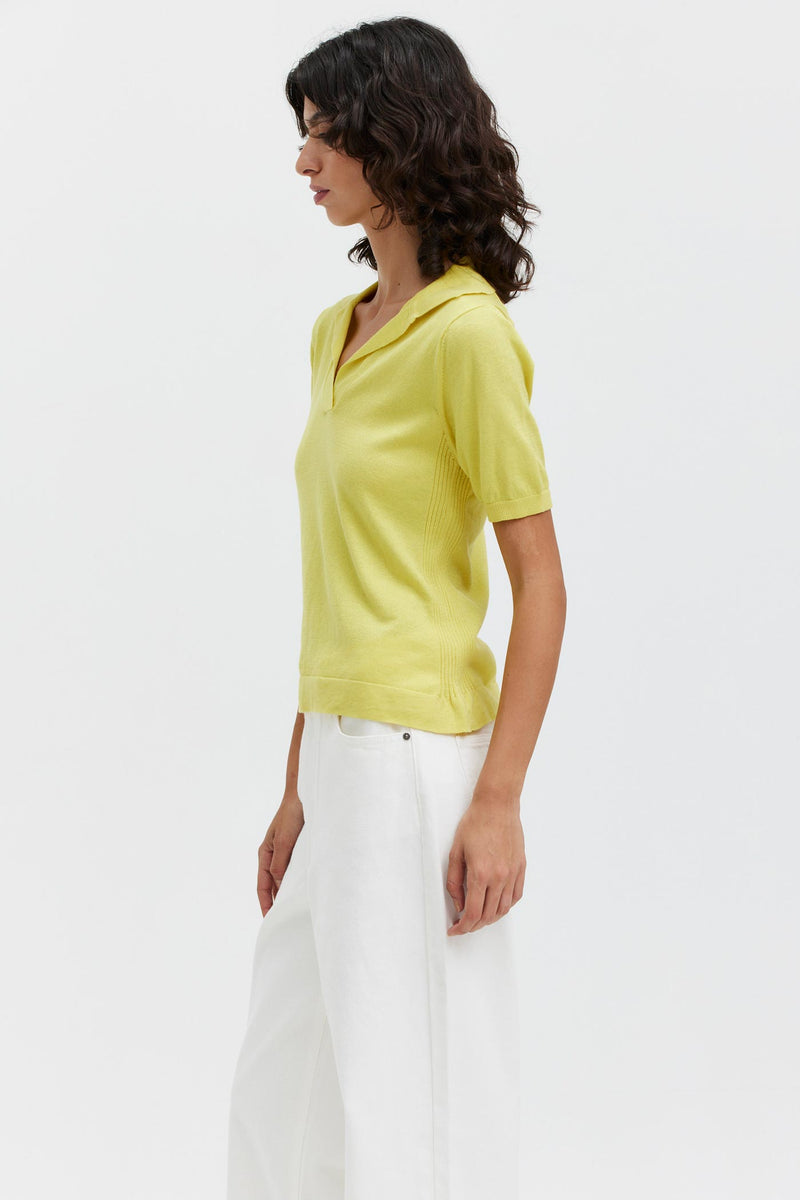 Kei Polo Top - Canary