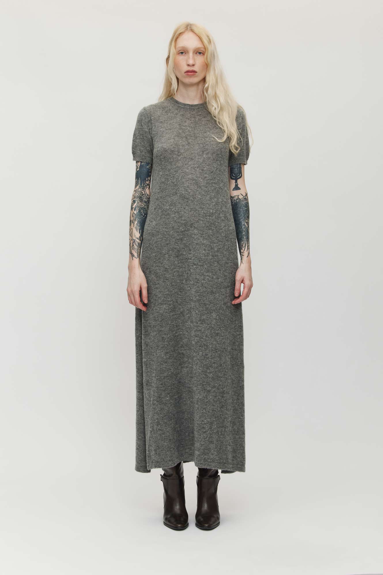 Redi Alpaca Dress - Melange Grey (Pre-Order)