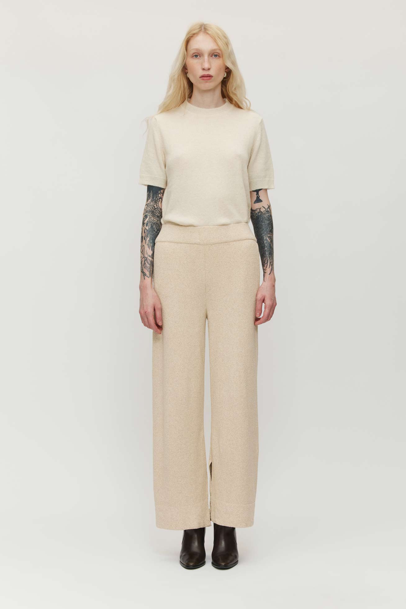 Klip Bouclè Pants - Ecru