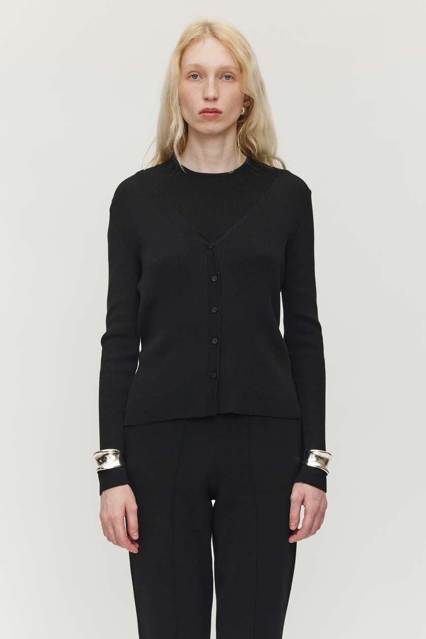 Angles Cardigan - Jet Black