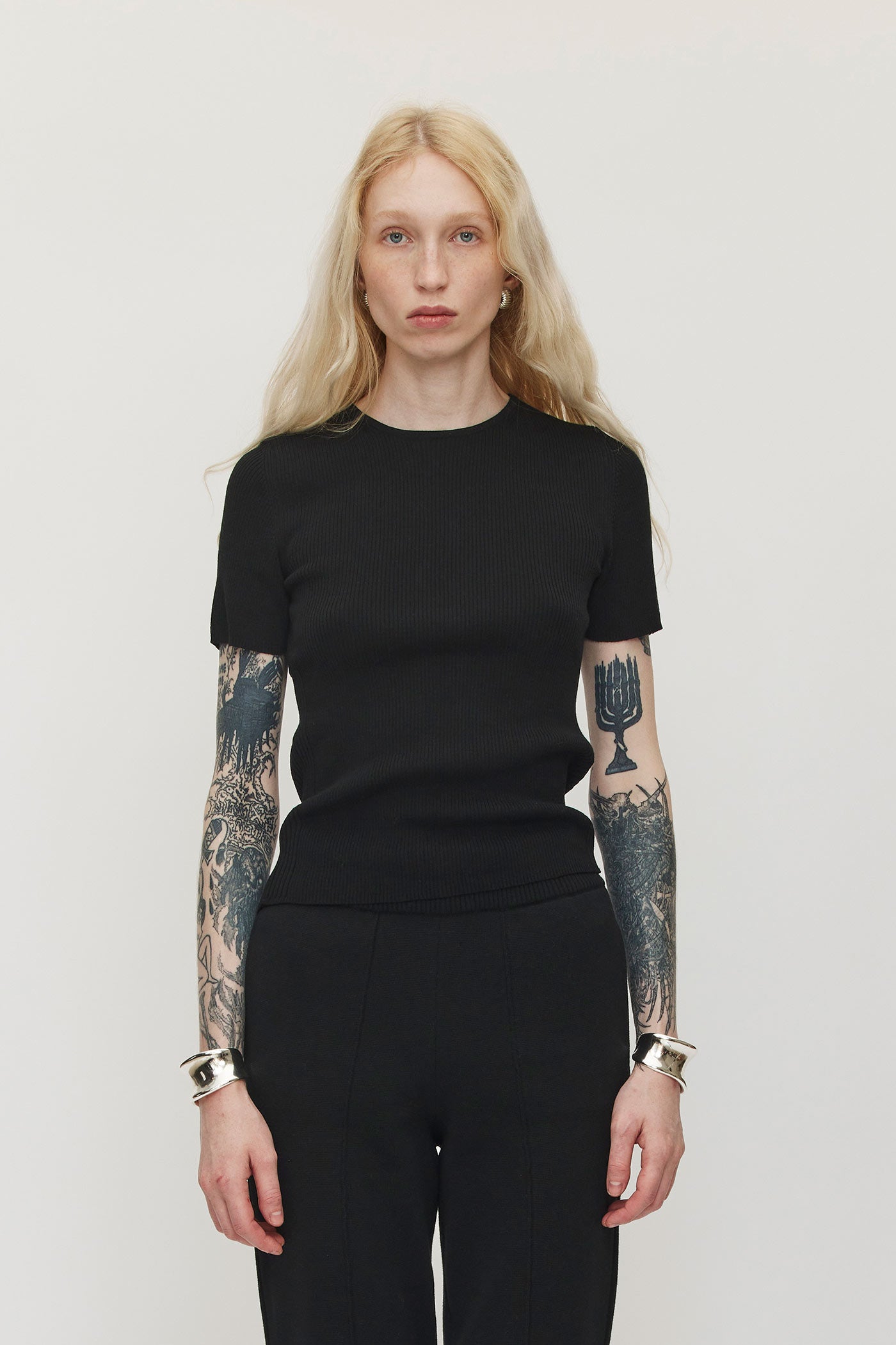 Ribbed Makò T - Black