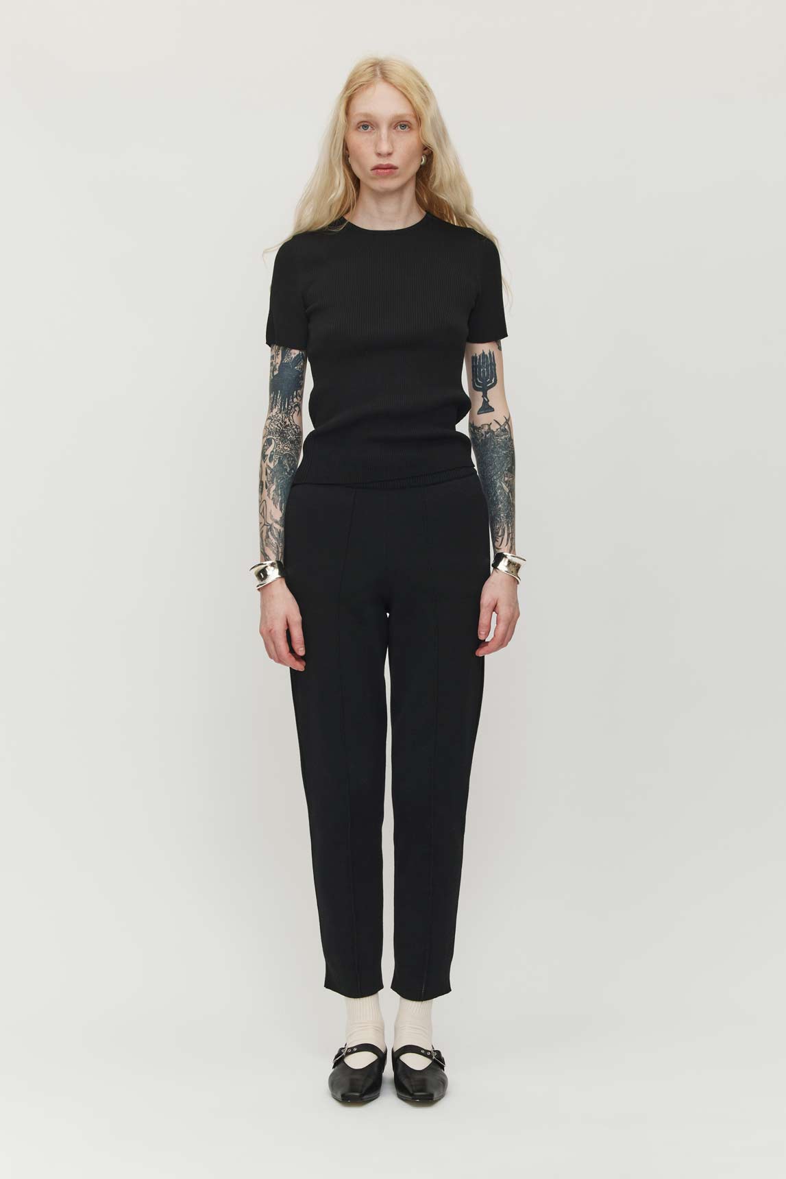 Ribbed Makò T - Black