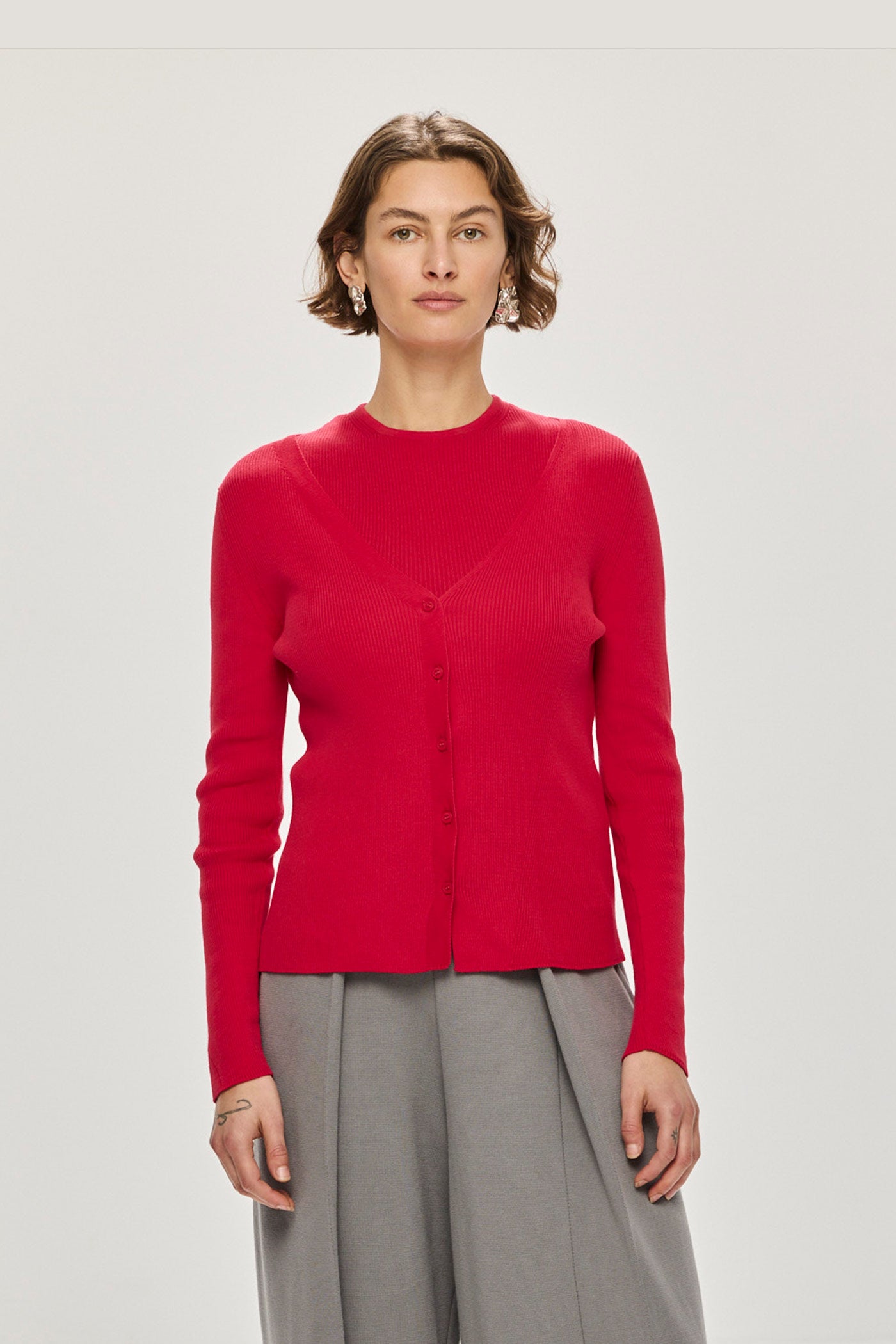 Angles Cardigan - Red (Pre-Order)