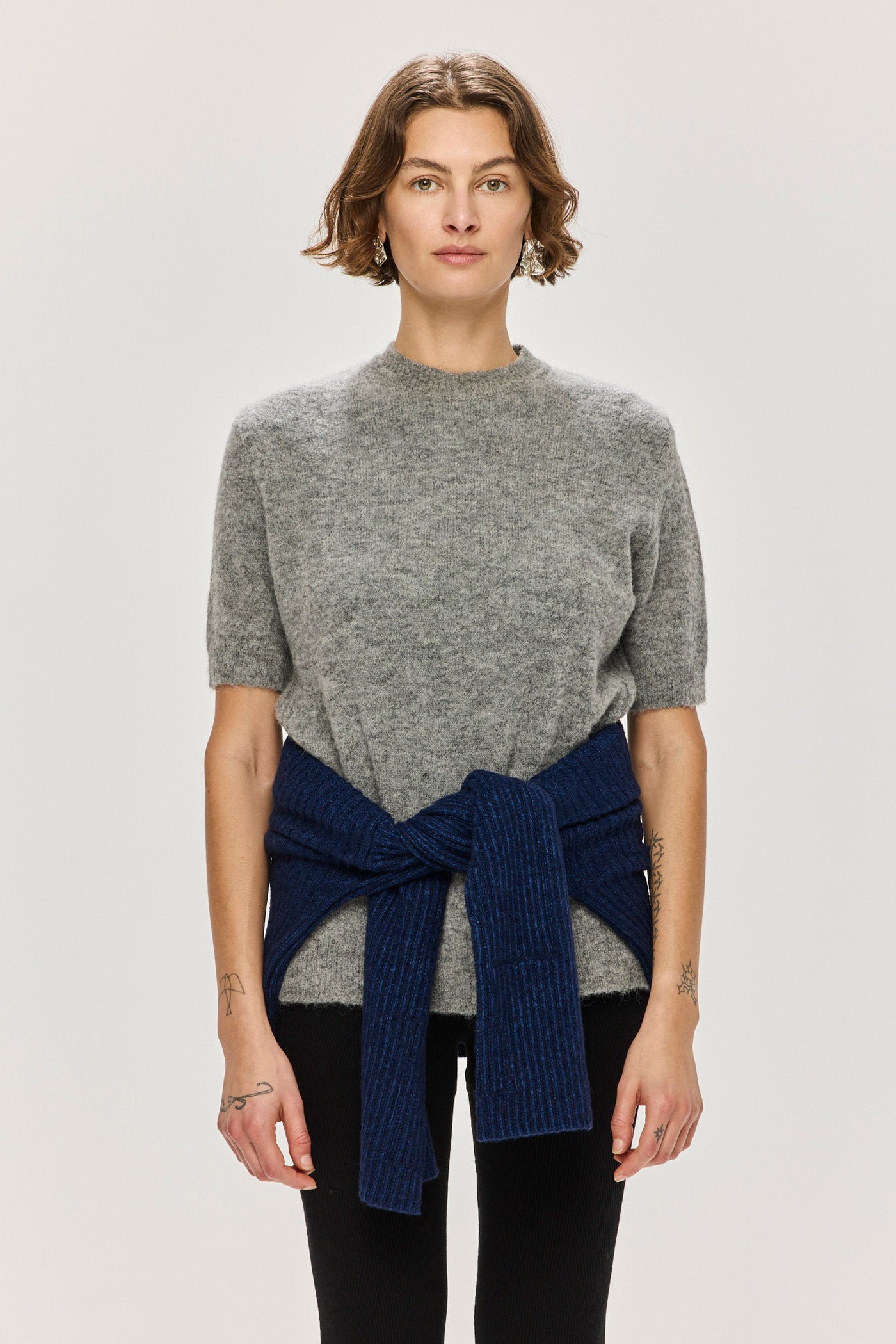 Vall Alpaca Top - Melange Grey (Pre-Order)