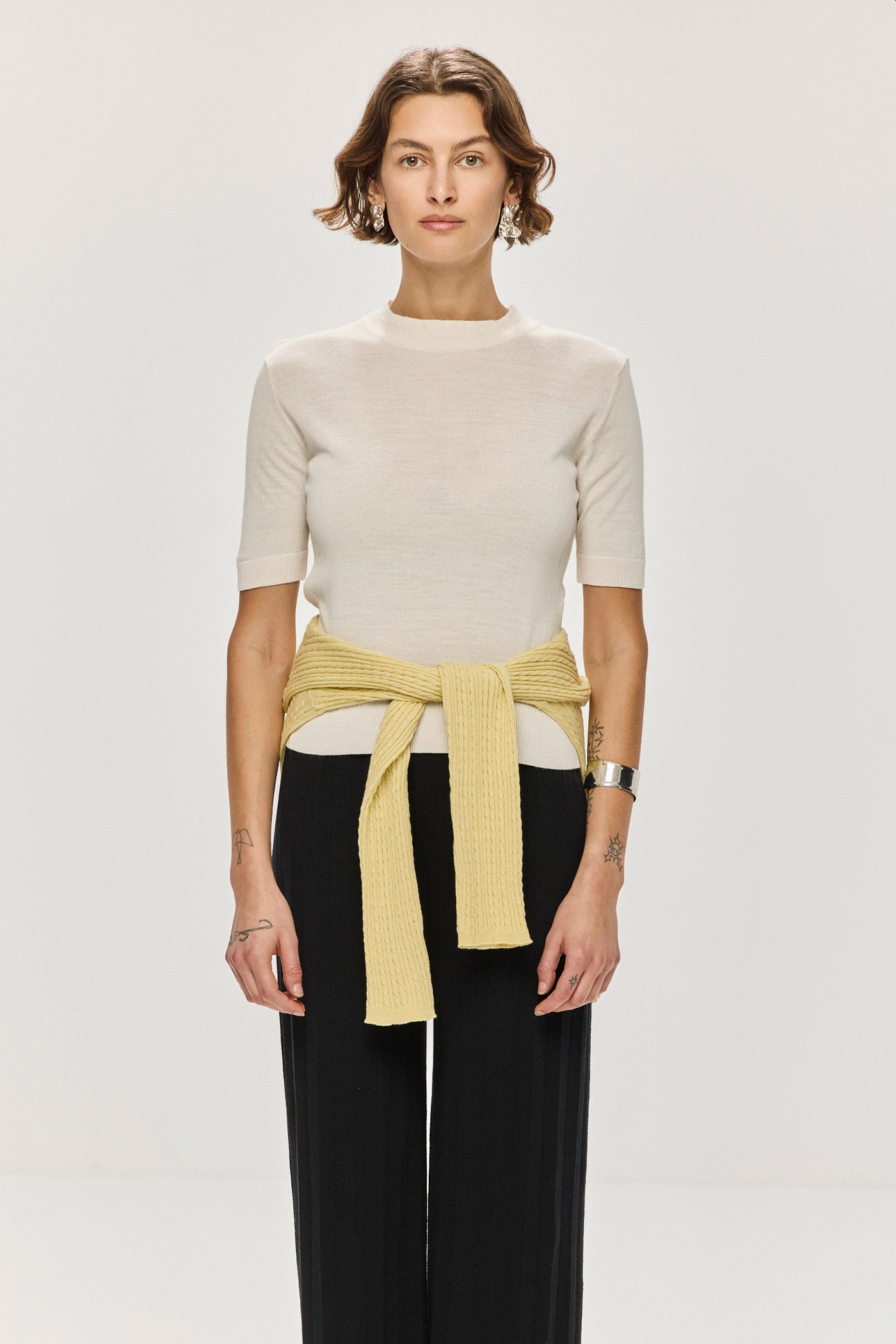 Viscrepe Top - Ecru