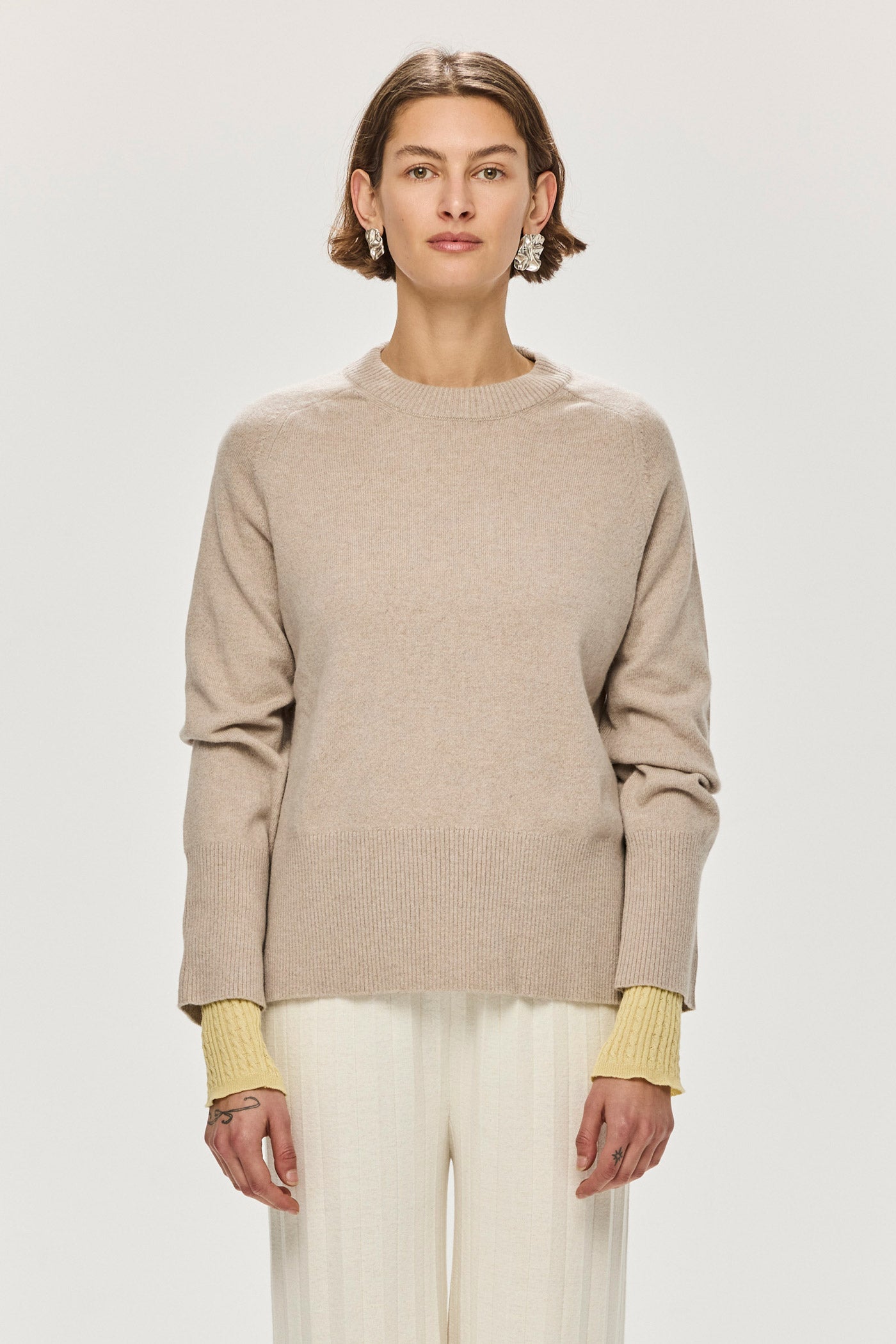 Jordaan Merino Crewneck - Pebble