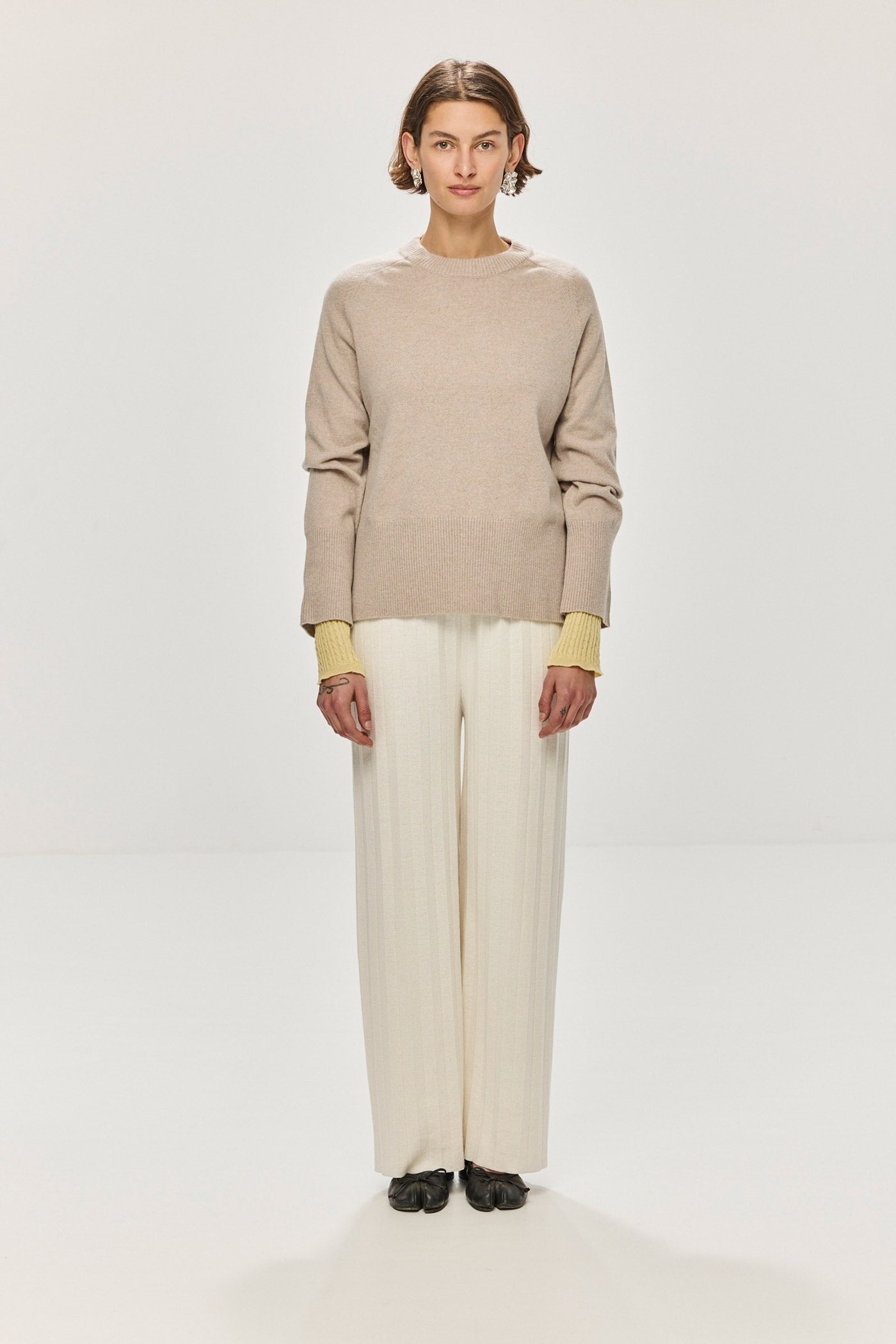 Jordaan Merino Crewneck - Pebble