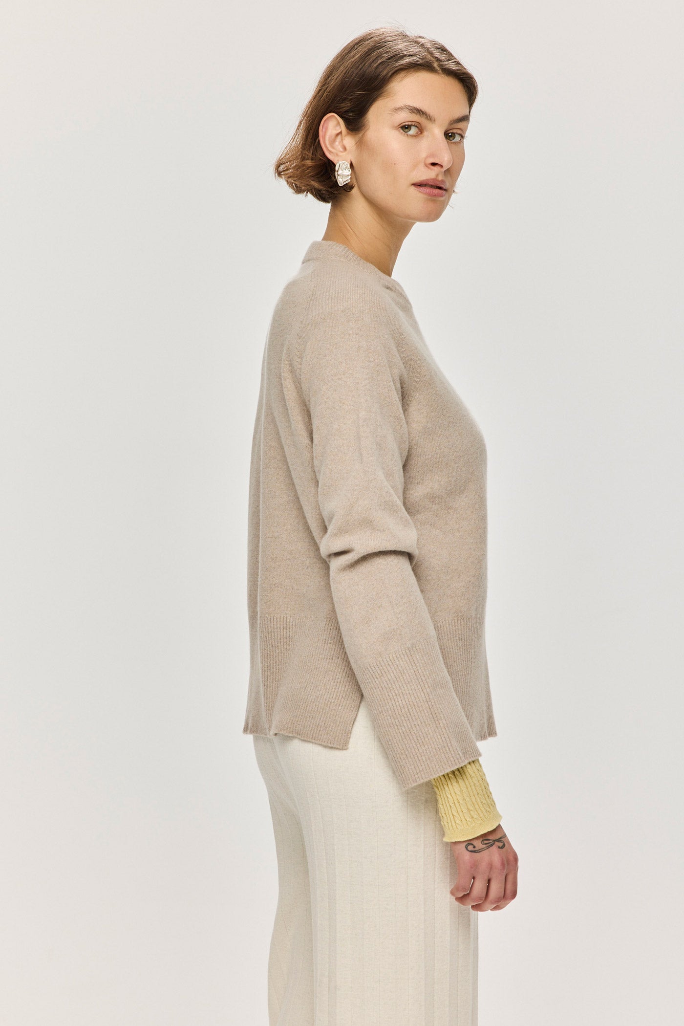 Jordaan Merino Crewneck - Pebble