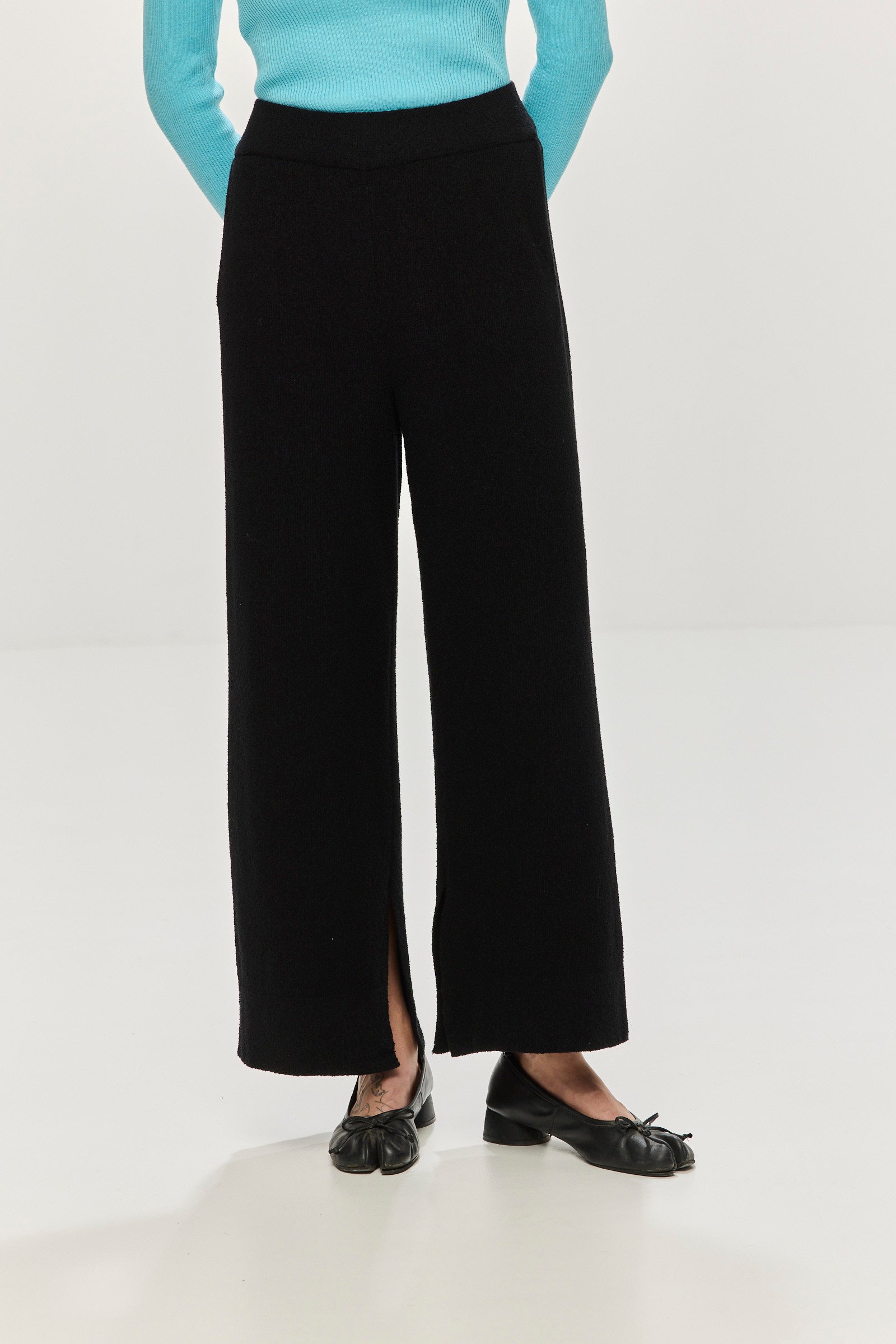 Klip Bouclè Pants - Jet Black