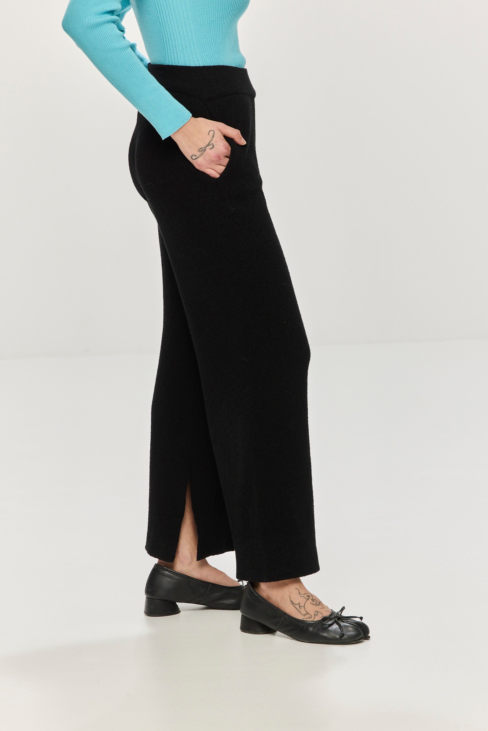 Klip Bouclè Pants - Jet Black