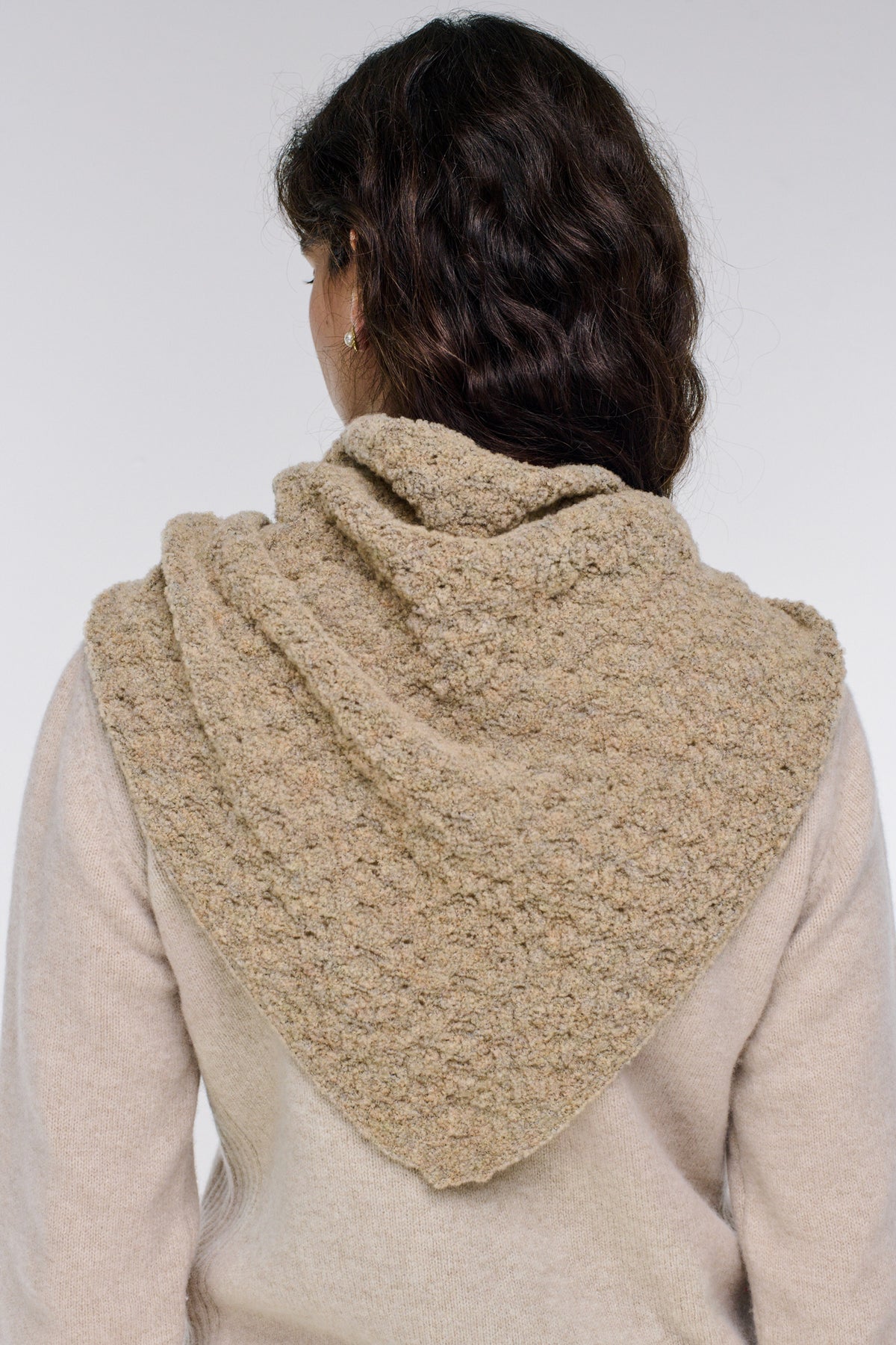 Triangle Merino Scarf - Oat Melange
