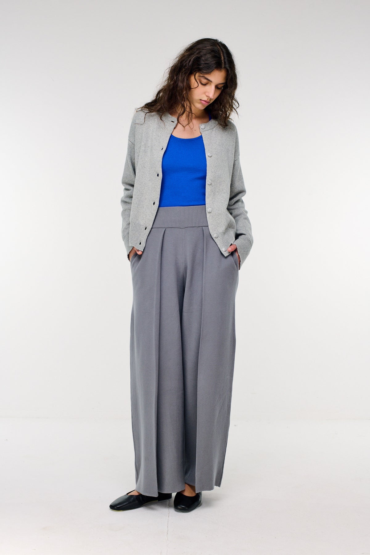 Berlin Cotton-Cashmere Cardigan - Melange Grey