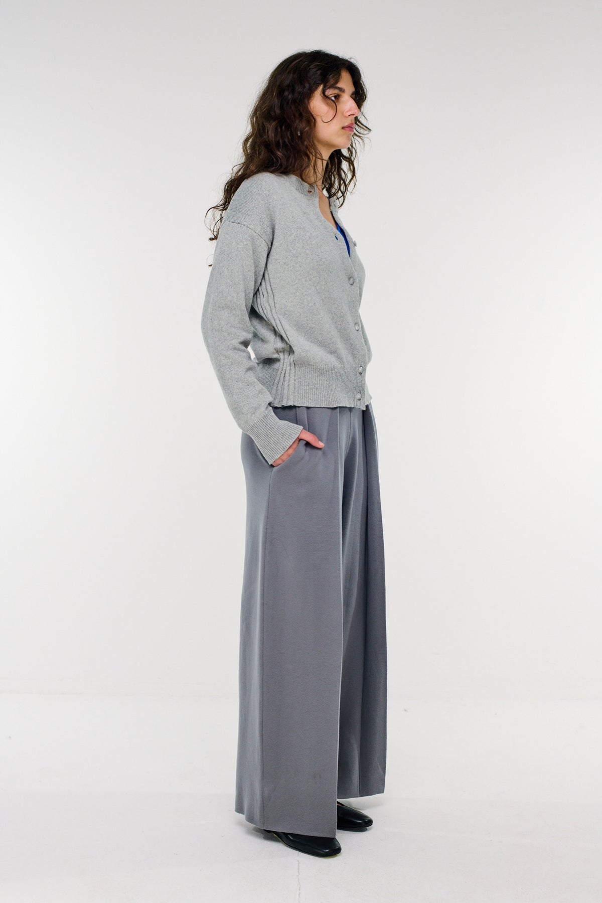 Berlin Cotton-Cashmere Cardigan - Melange Grey