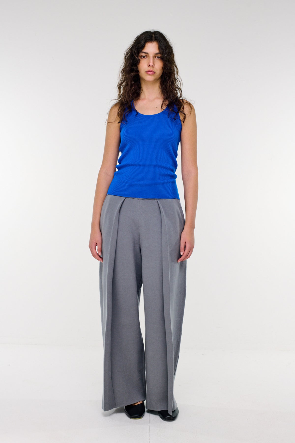 Bray Merino Tank - Cobalt