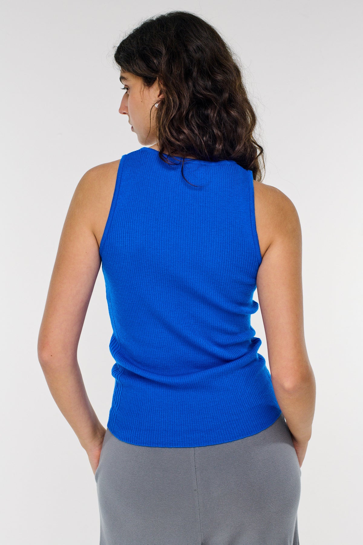 Bray Merino Tank - Cobalt