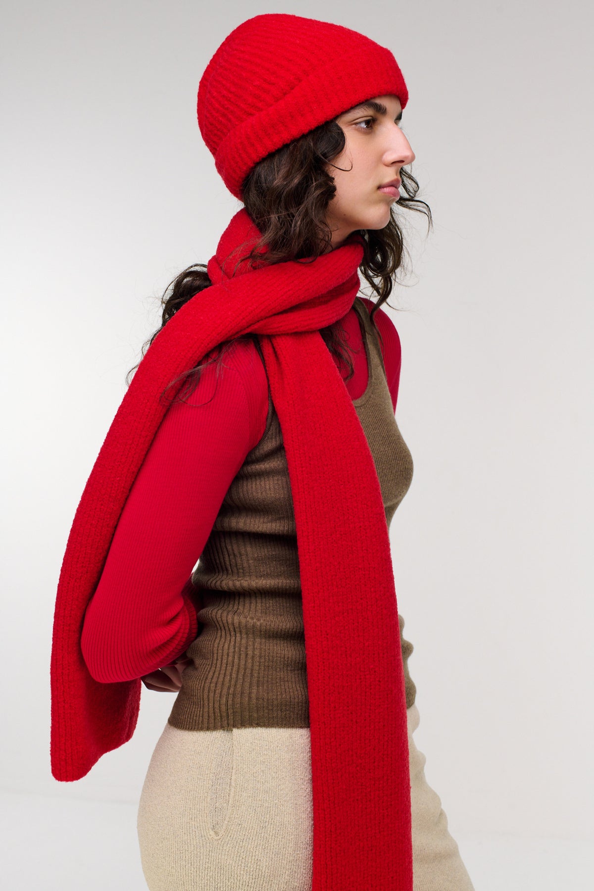 Salt Merino Beanie - Red
