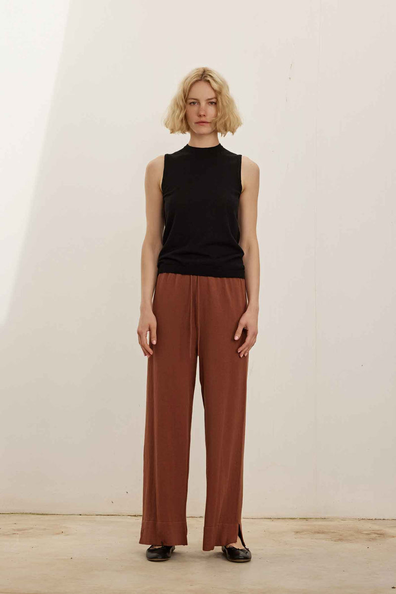 Frett X Maskit - Jessi Linen Pants - Cinnamon