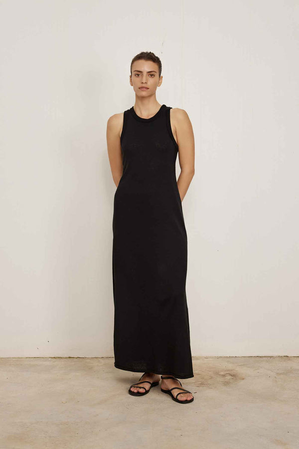 Frett X Maskit - Lalla Linen Dress - Black