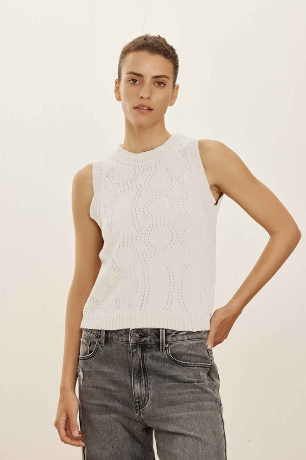 Frett X Maskit - Maggie Sleeveless Top - Bone