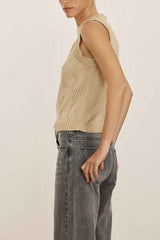 Frett X Maskit - Maggie Sleeveless Top - Sand