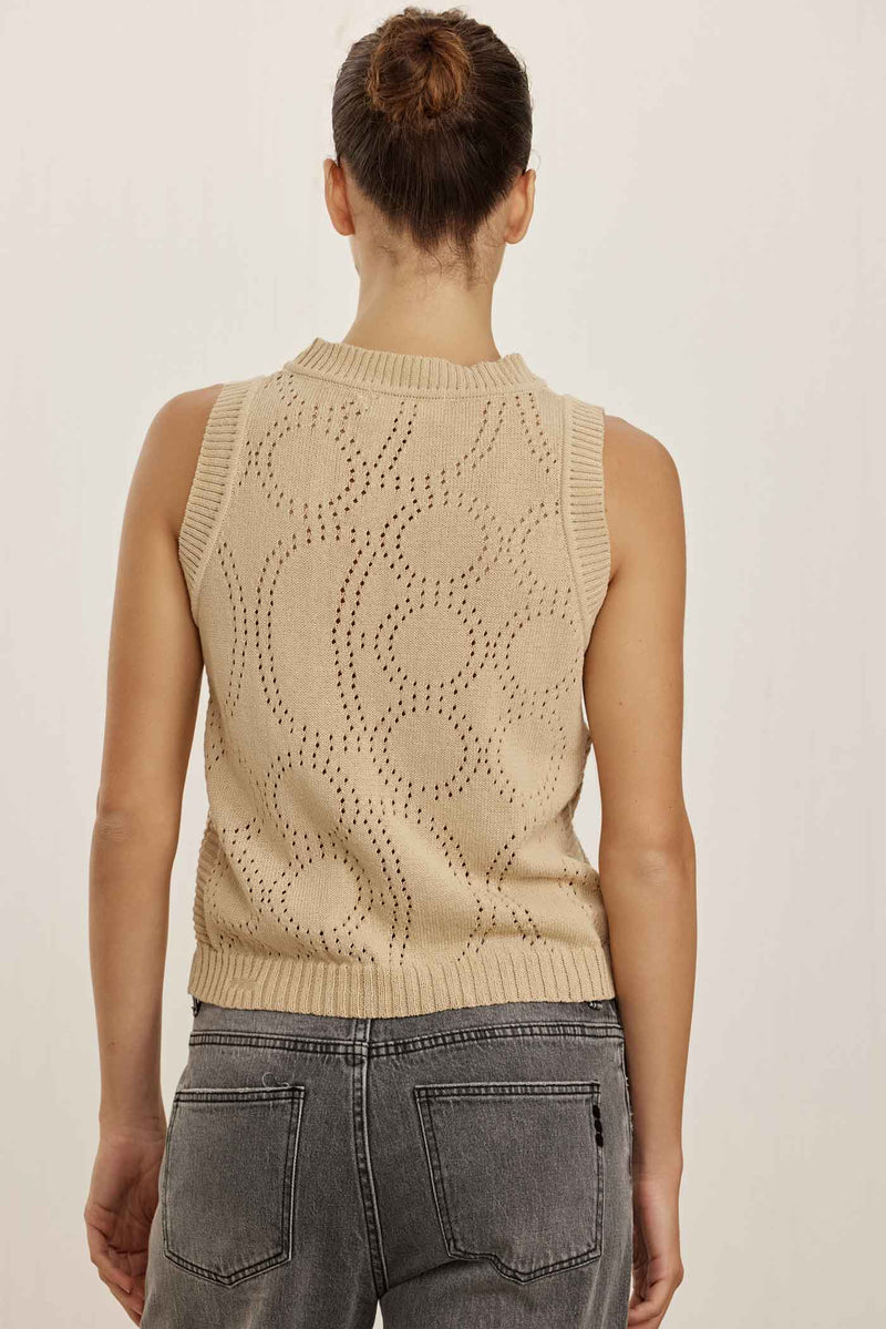 Frett X Maskit - Maggie Sleeveless Top - Sand