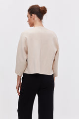 Knit Kimono Jacket - Sand