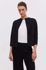 Knit Kimono Jacket - Charcoal