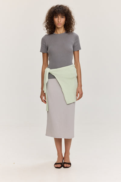 Ribbed Makò T - Grey