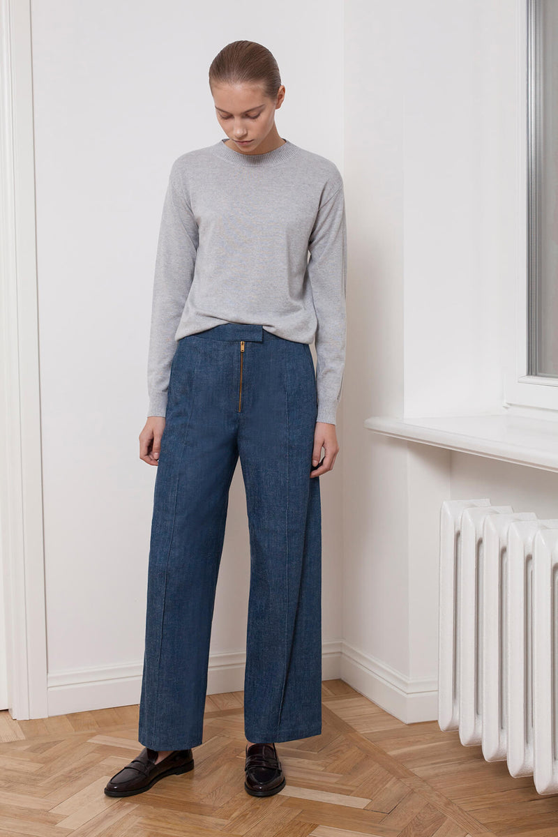 The New Essential Merino Crew - Melange Grey