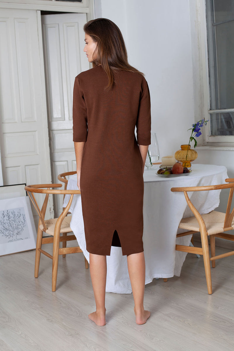 Form Dress - Chestnut (Organic Cotton)